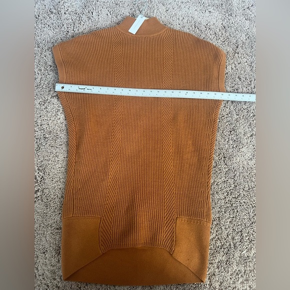 NWT new Anthropologie small fits medium mock neck sweater mini dress brown tan - Picture 16 of 16